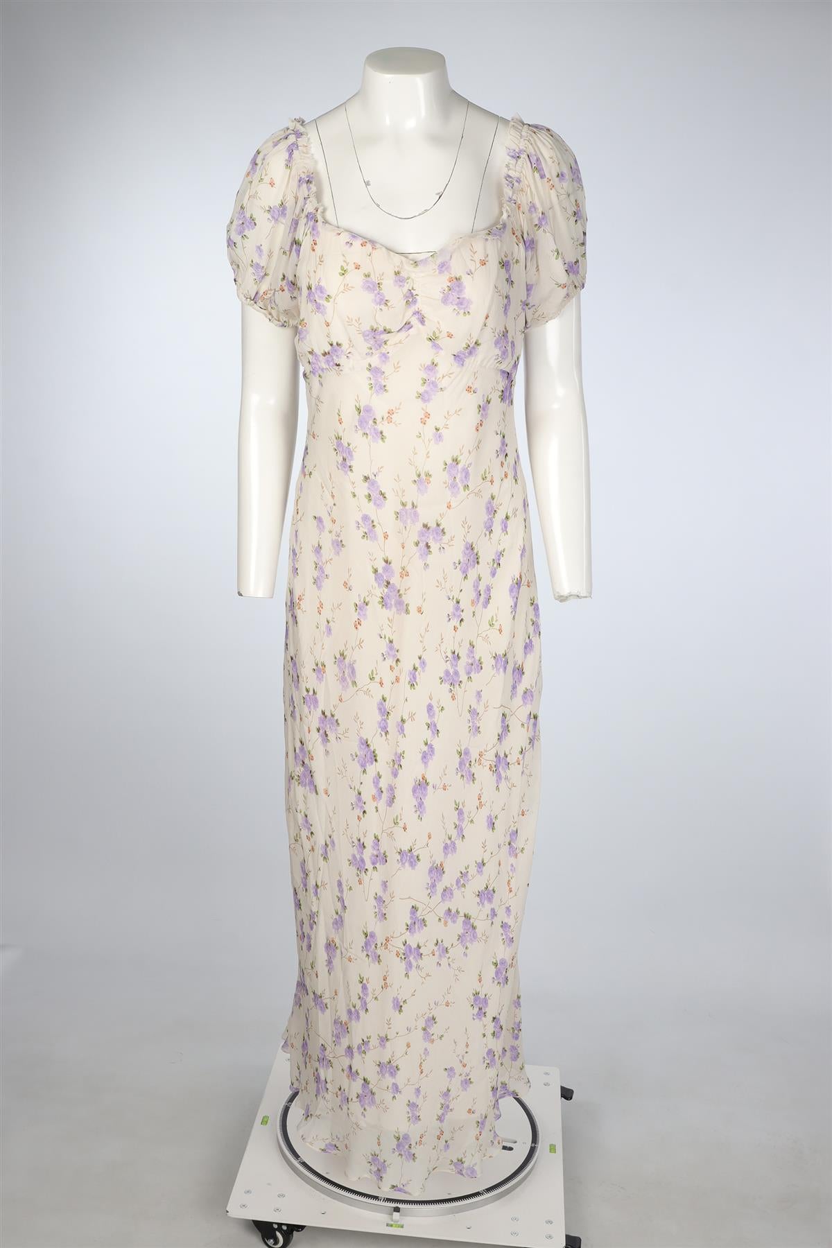 LOVESHACKFANCY MULTI SILK MAXI DRESS MEDIUM