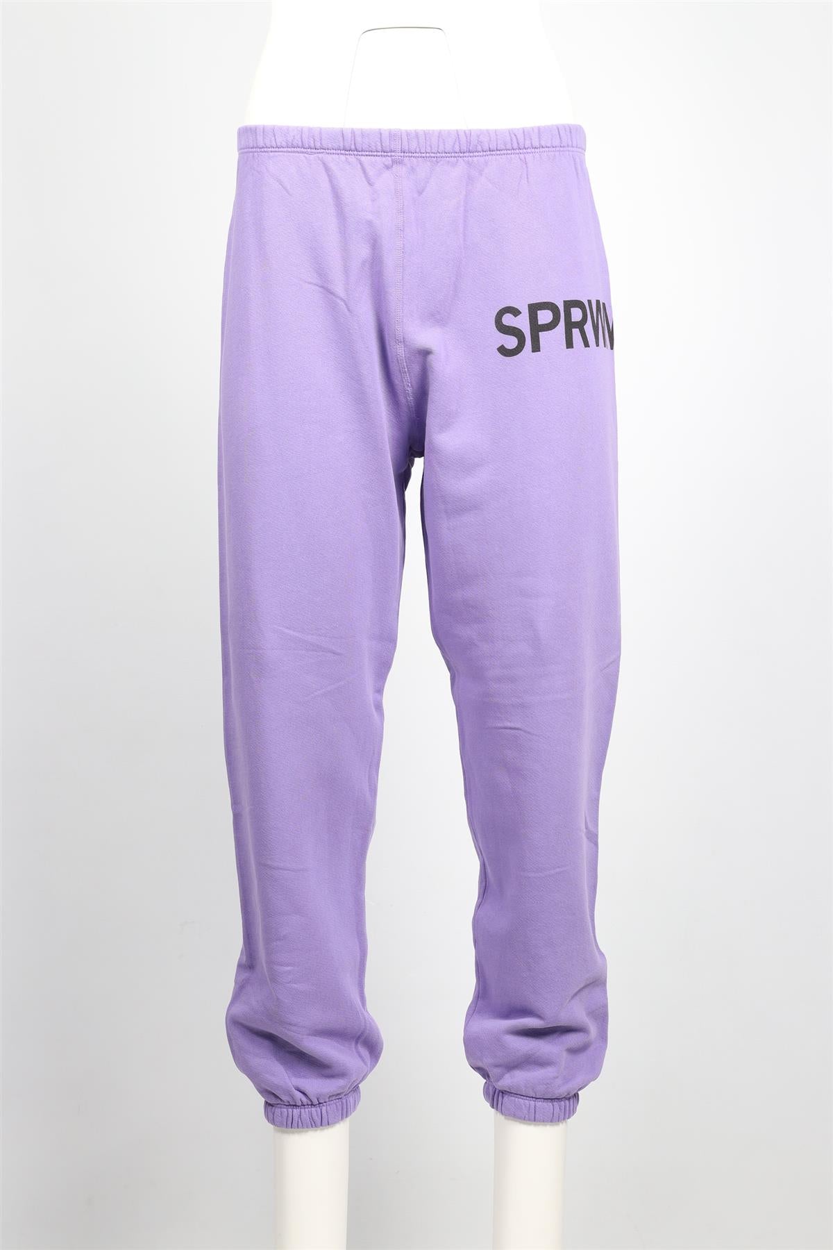 SPRWMN PURPLE COTTON TRACK PANTS SMALL