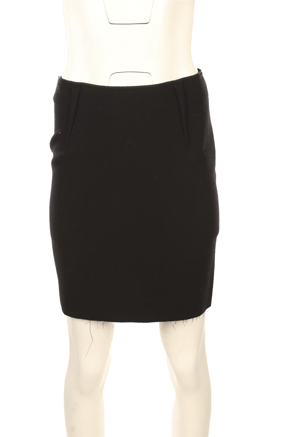LANVIN BLACK WOOL MINI SKIRT FR 38 UK 10