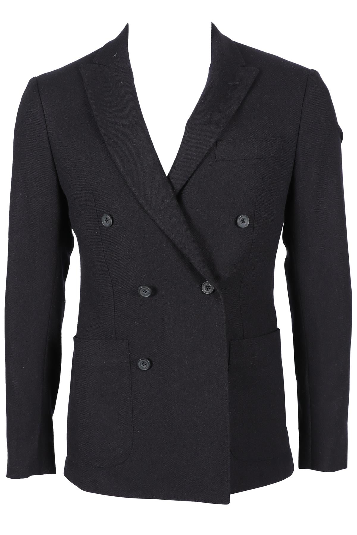 HARDY AMIES NAVY MEN'S CASHMERE BLAZER UK 36