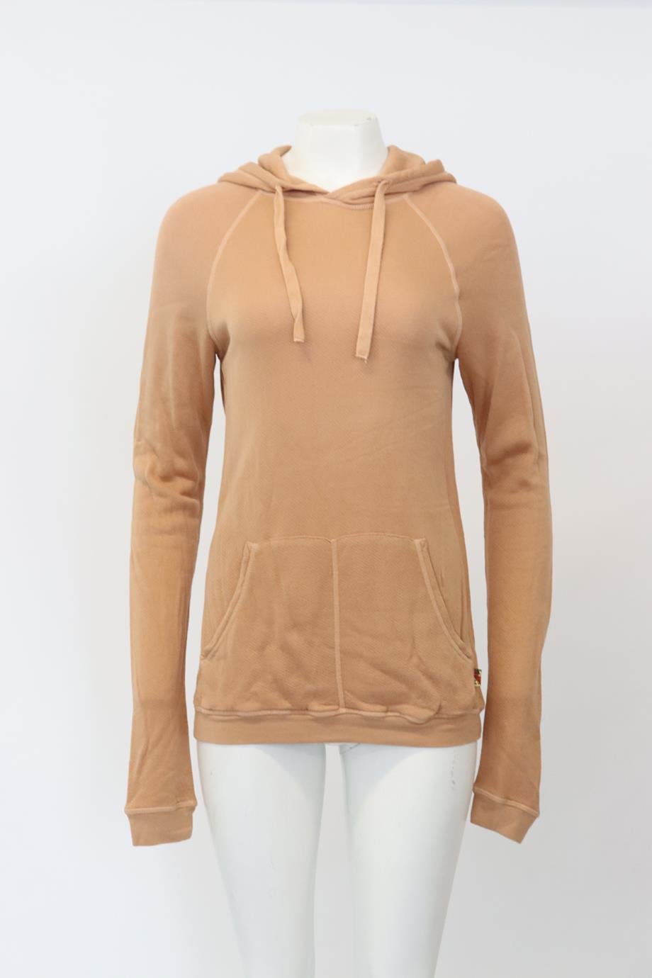 FREE CITY PRINTED COTTON JERSEY HOODIE SMALL