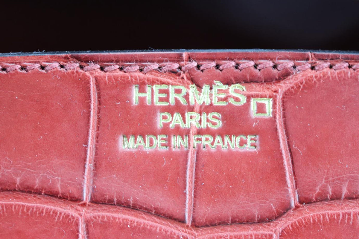 HERMÈS 2013 BIRKIN 35CM MATTE ALLIGATOR MISSISSIPPIENSIS LEATHER BAG