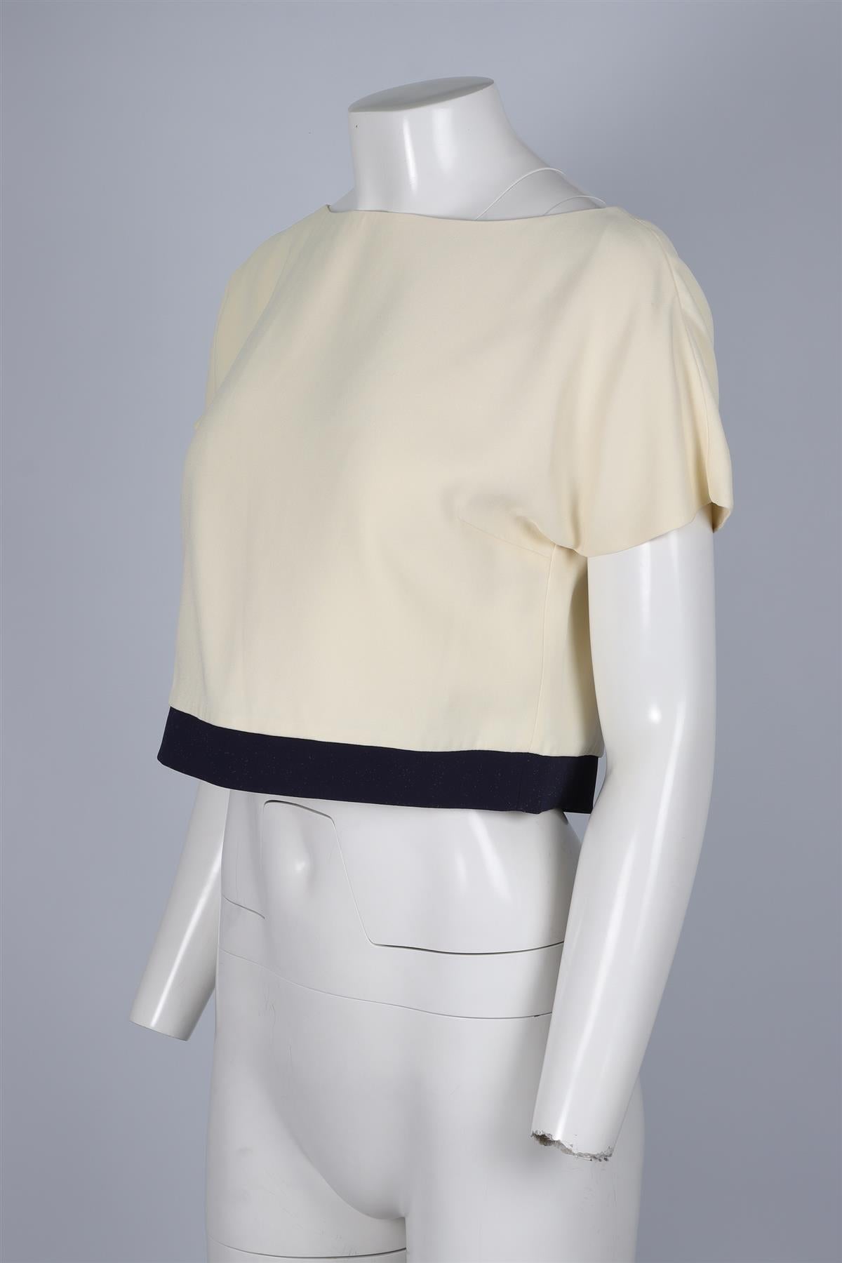 STELLA MCCARTNEY CREAM CREPE TOP IT 38 UK 6