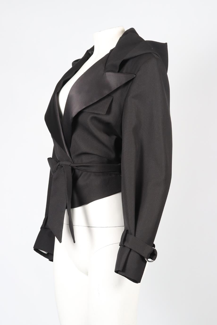 ALEXANDRE VAUTHIER 2023 BELTED WOOL BLEND JACKET FR 38 UK 10