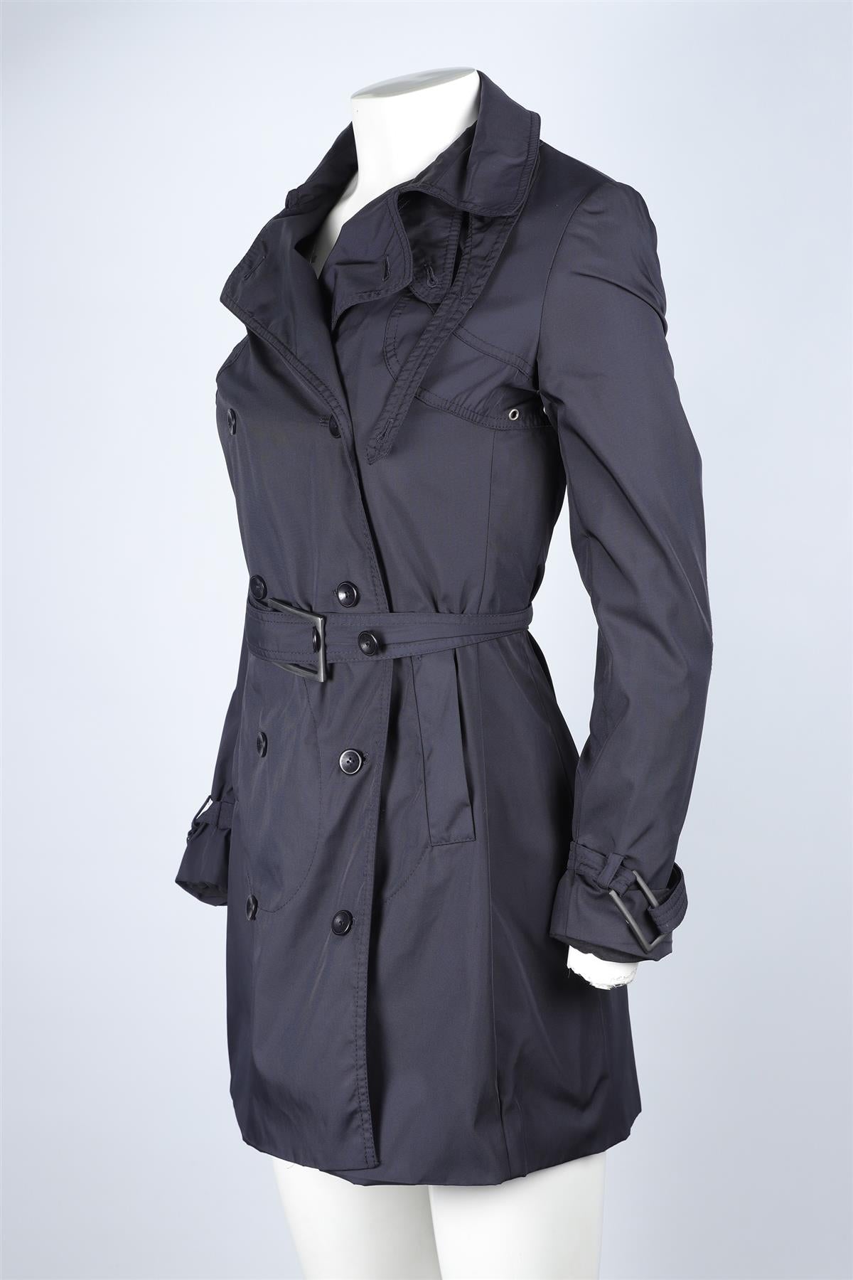 STELLA MCCARTNEY NAVY NYLON TRENCH COAT IT 40 UK 8