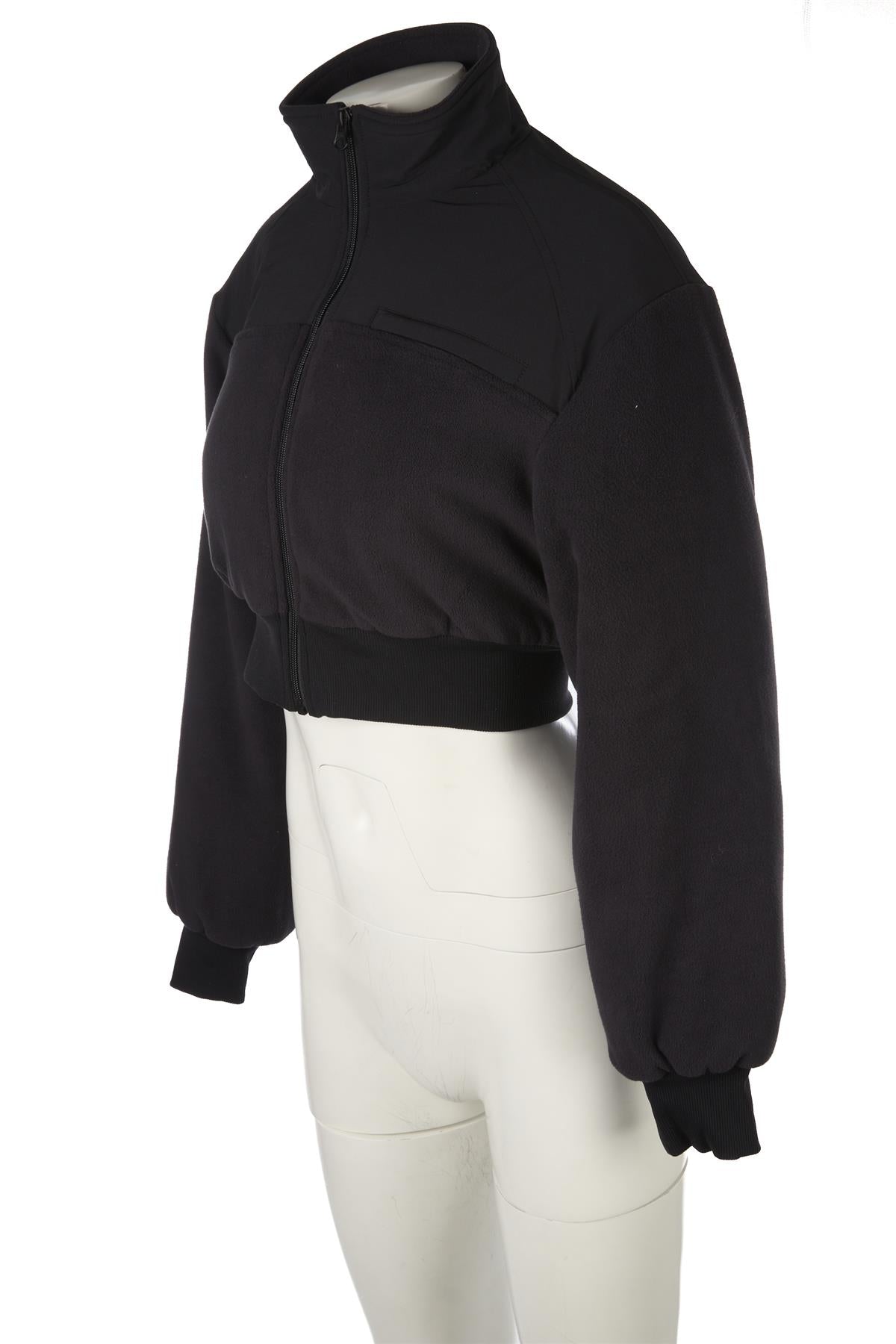 ALO YOGA BLACK PADDED FLEECE JACKET SMALL