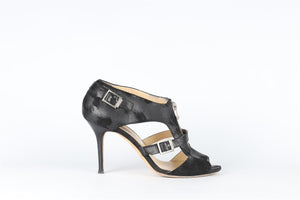 JIMMY CHOO BLACK SUEDE SANDALS EU 40 UK 7 US 10