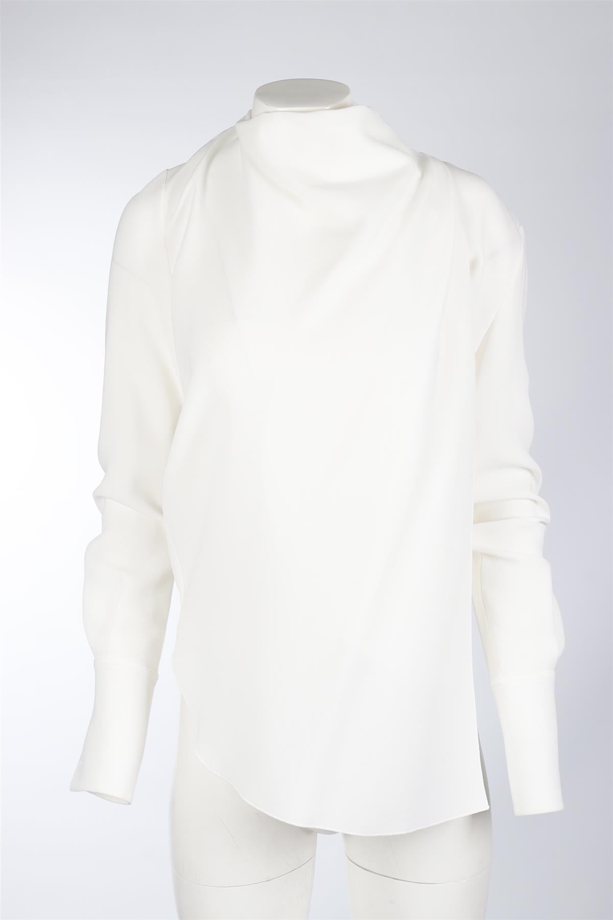 CELINE IVORY CREPE TOP FR 34 UK 6