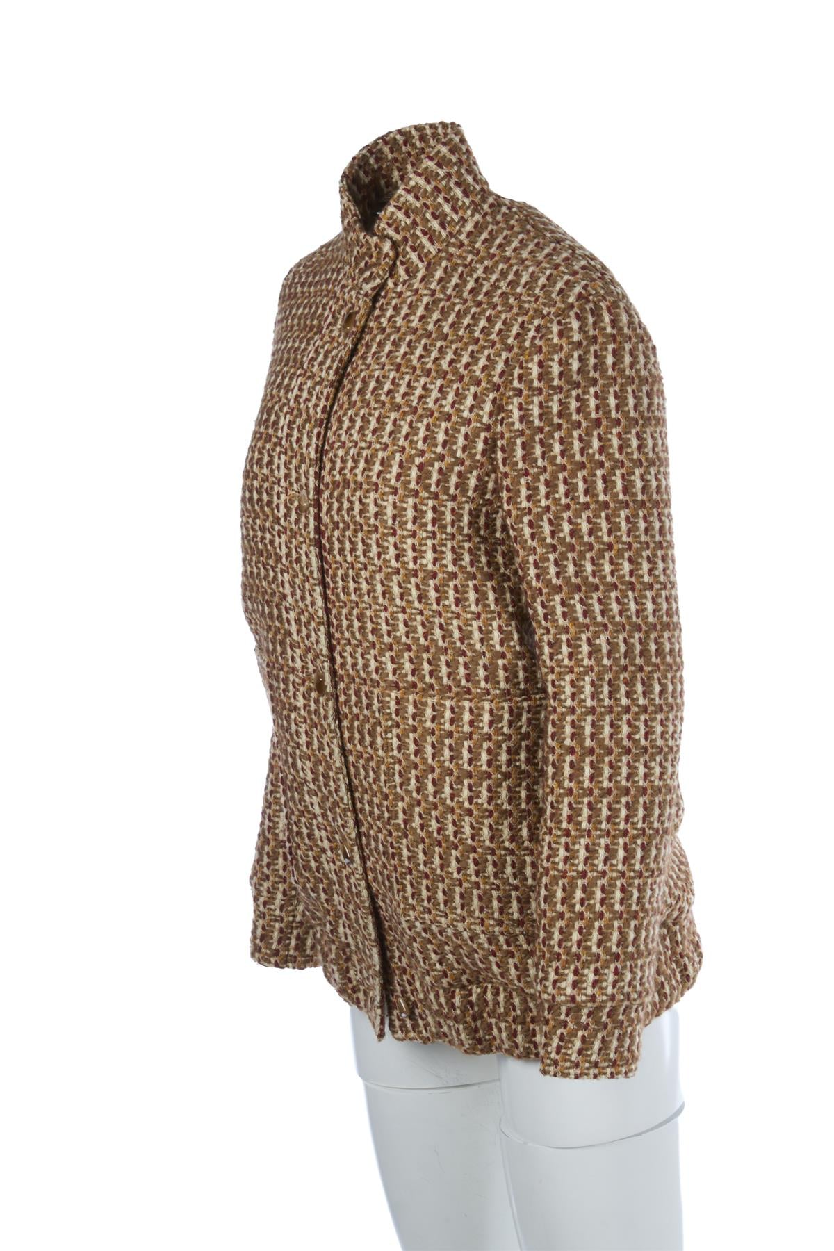 GIULIVA HERITAGE BROWN WOOL JACKET IT 40 UK 8