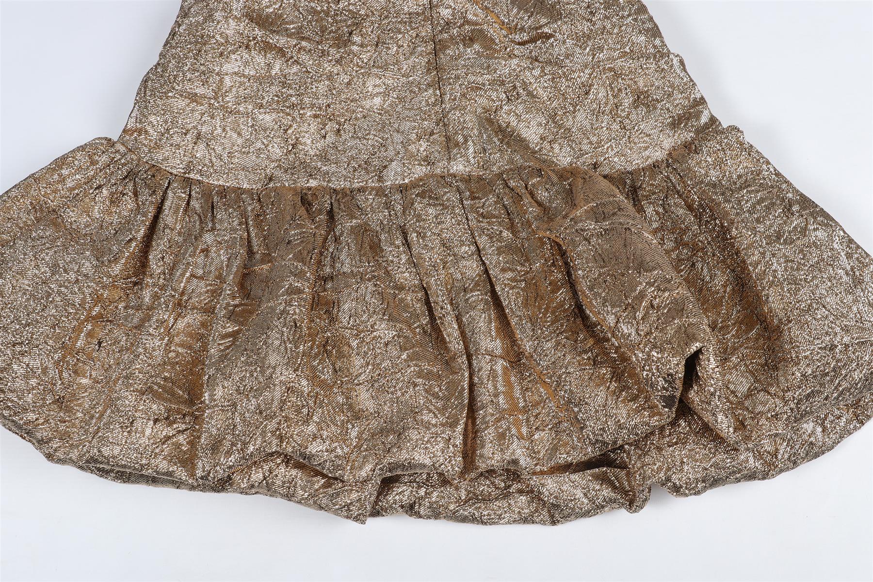 NADINE MERABI GOLD MINI DRESS XSMALL