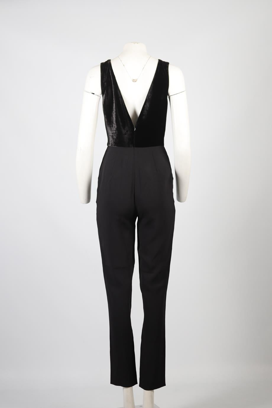 ELIE SAAB VELVET AND SILK BLEND JUMPSUIT FR 38 UK 10