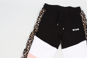 MSGM BLACK KIDS GIRLS COTTON PANTS 8 YEARS