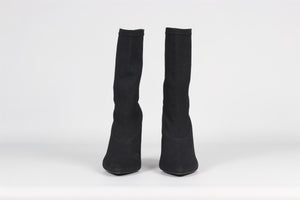 YEEZY SEASON 4 BLACK CANVAS ANKLE BOOTS EU 39 UK 6 US 9