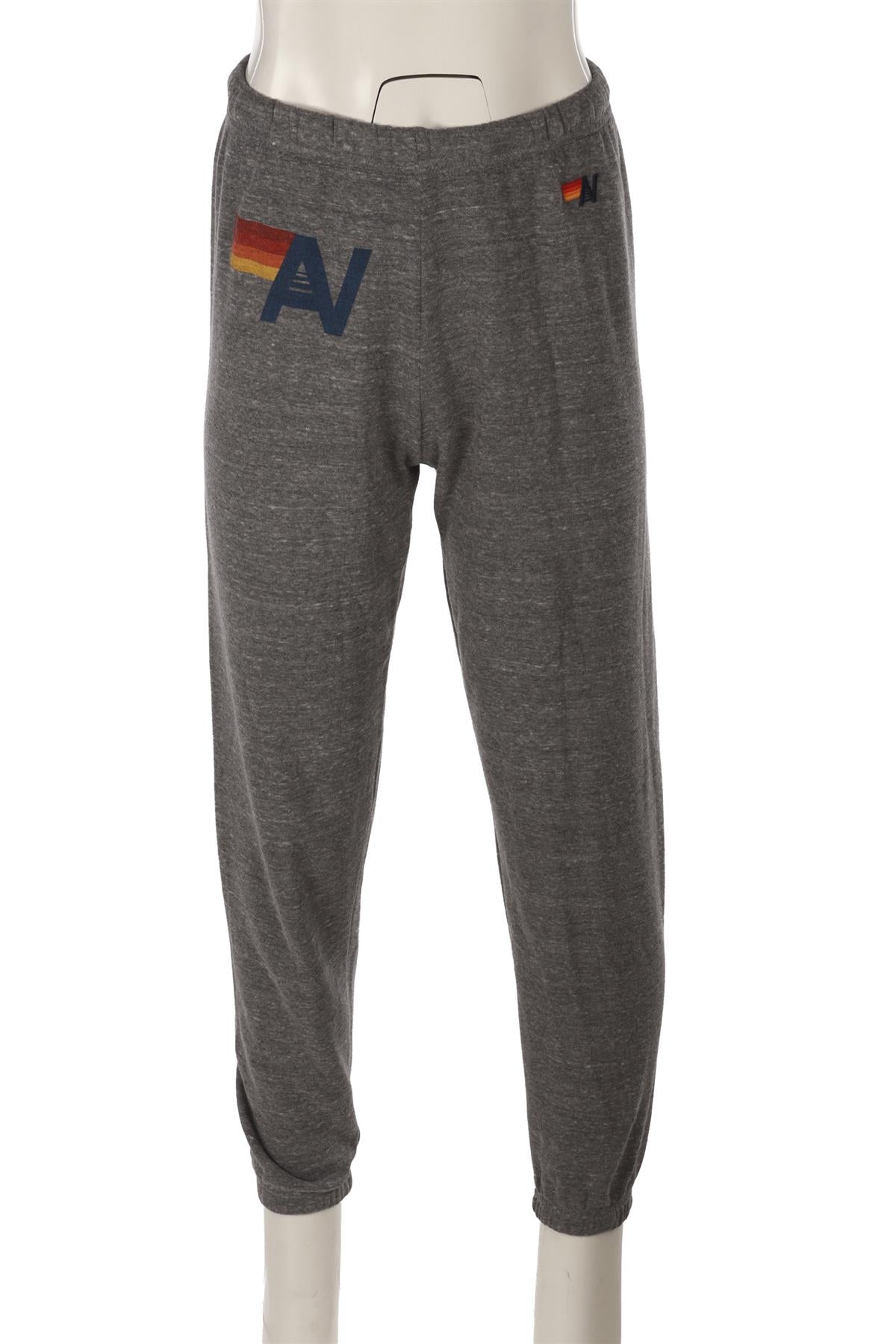 AVIATOR NATION GREY COTTON TRACK PANTS SMALL