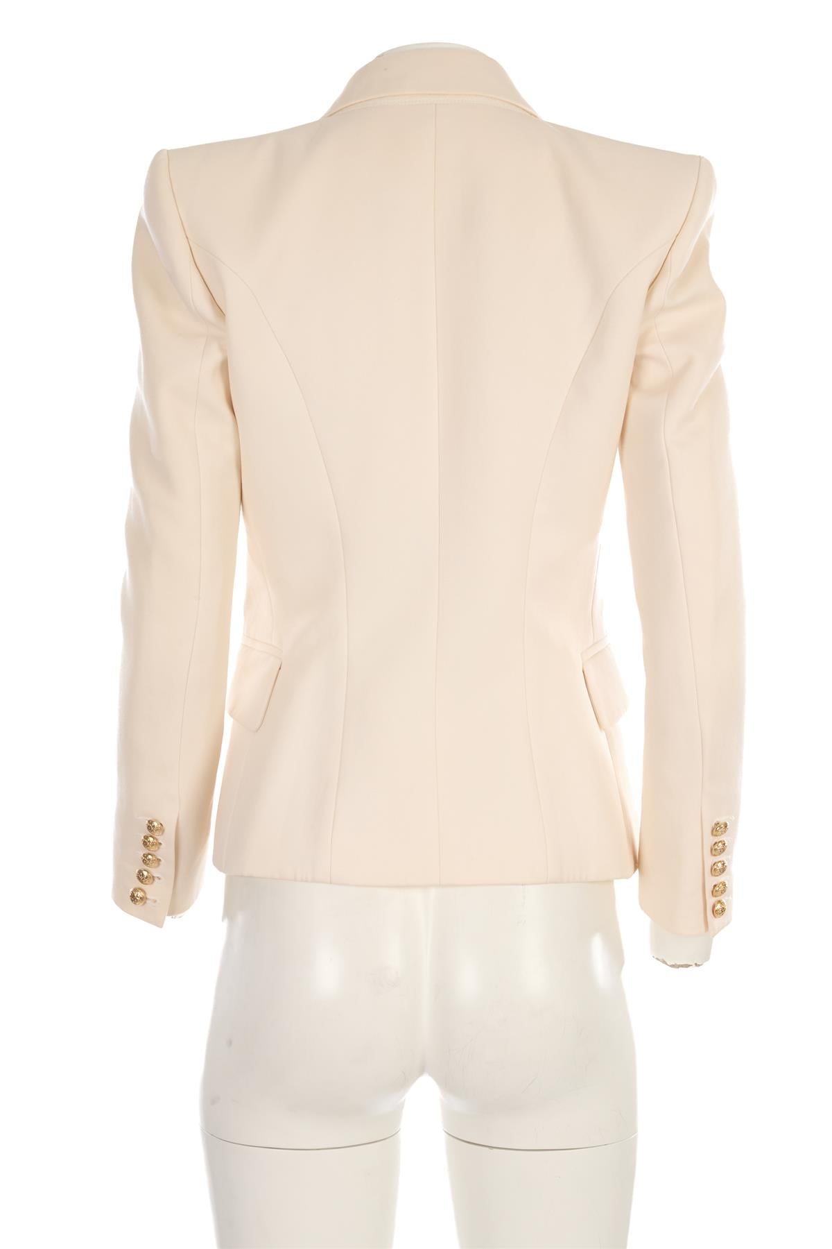 BALMAIN CREAM WOOL BLAZER FR 38 UK 10