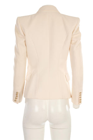 BALMAIN CREAM WOOL BLAZER FR 38 UK 10