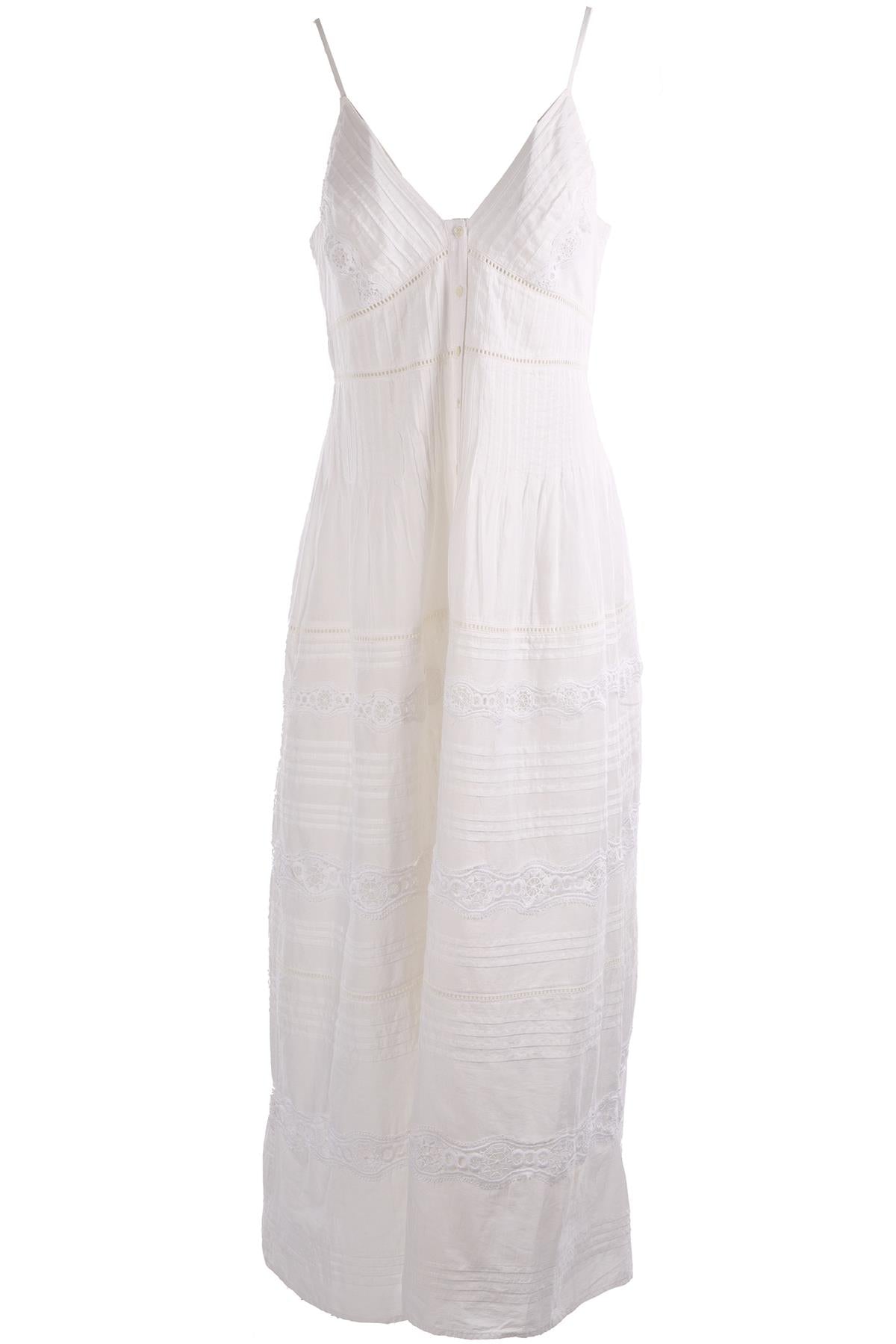 XIRENA WHITE COTTON MAXI DRESS SMALL