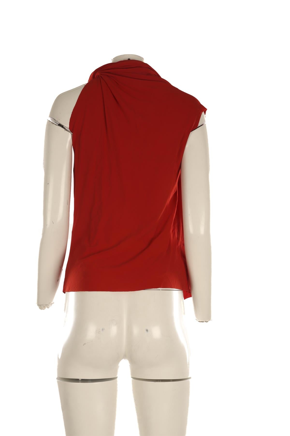 LANVIN RED 2012 JERSEY TOP FR 40 UK 12