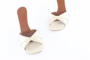 MALONE SOULIERS YELLOW LEATHER MULES EU 38.5 UK 5.5 US 8.5