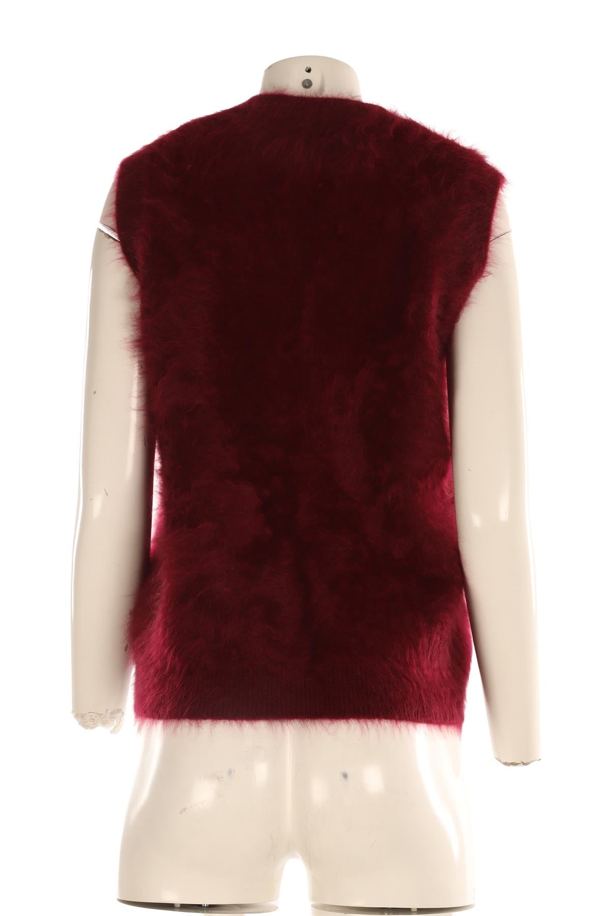LISA YANG BURGUNDY CASHMERE VEST SMALL