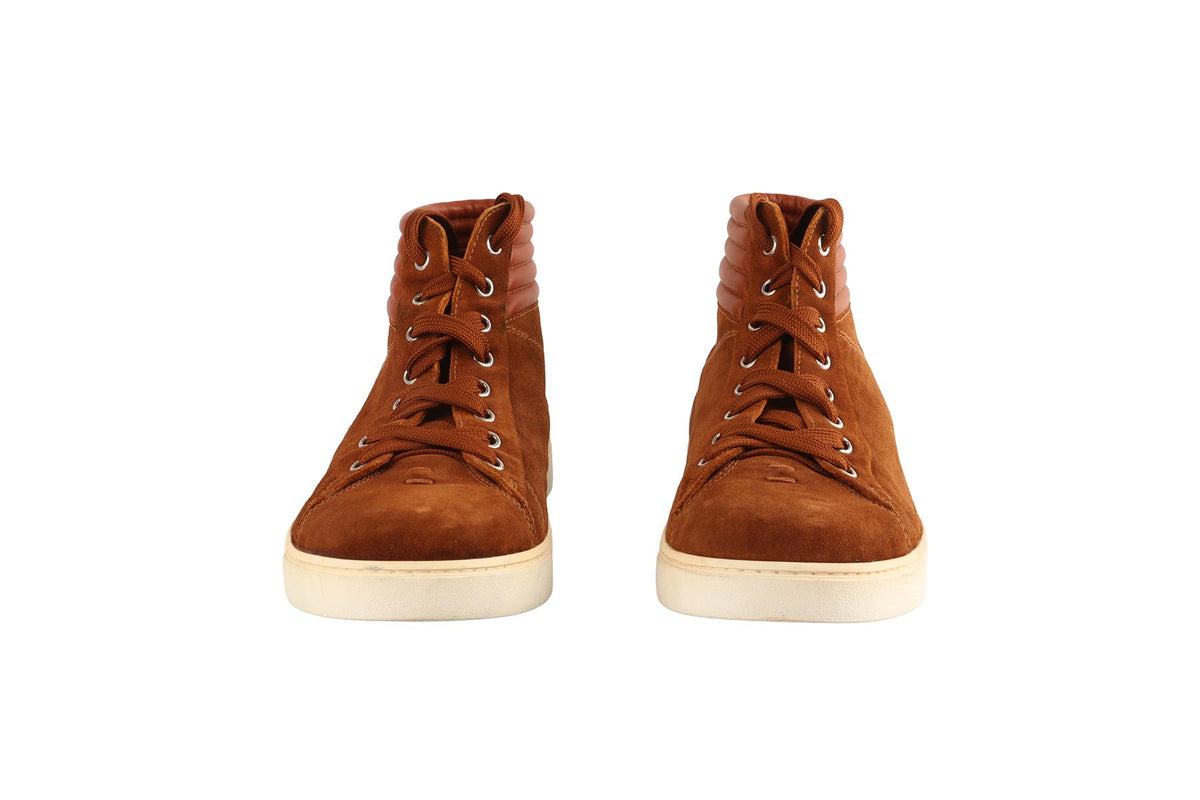 GIANVITO ROSSI TAN SUEDE SNEAKERS EU 42 UK 8 US 9