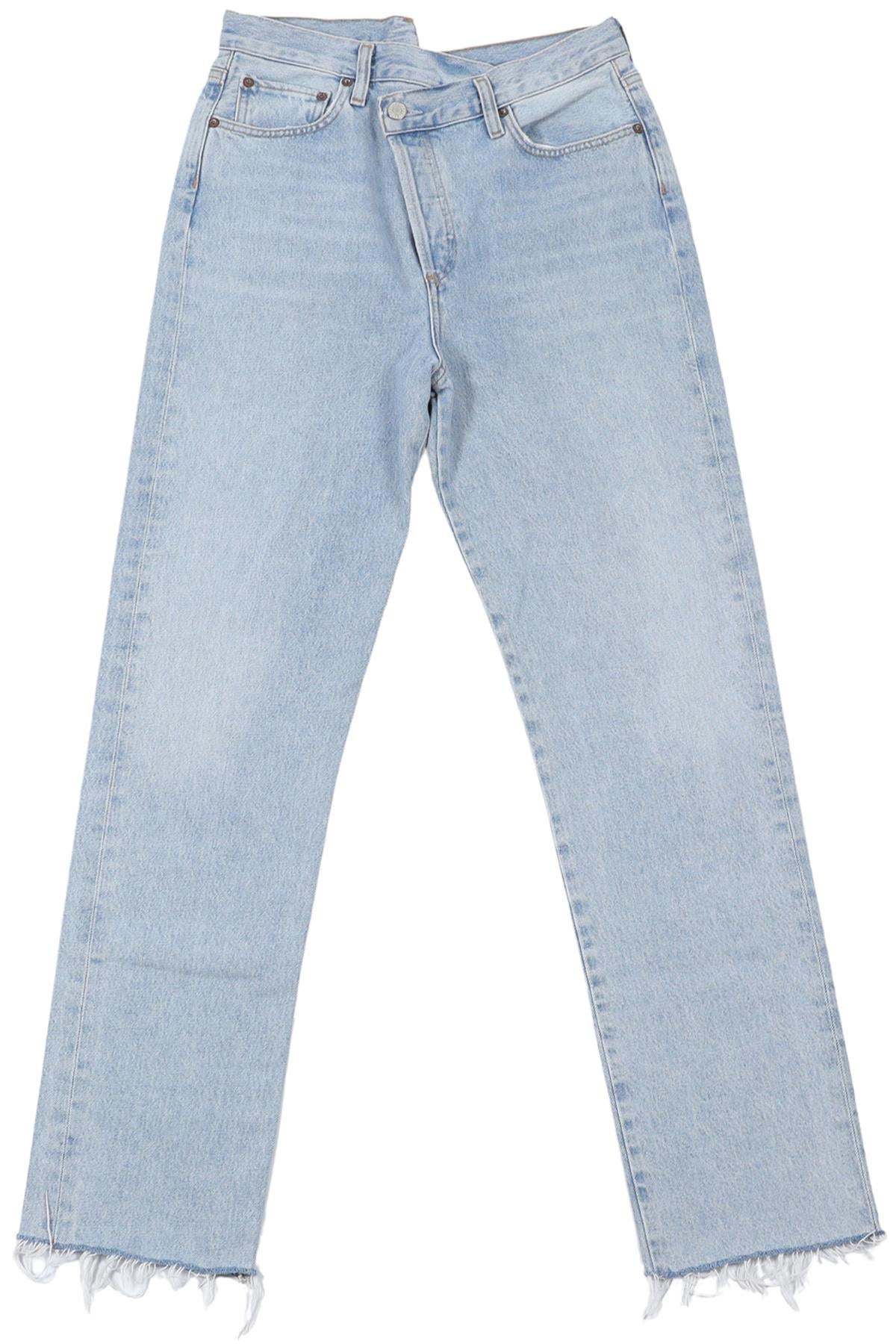 AGOLDE BLUE HIGH RISE STRAIGHT LEG JEANS W27 UK 8-10