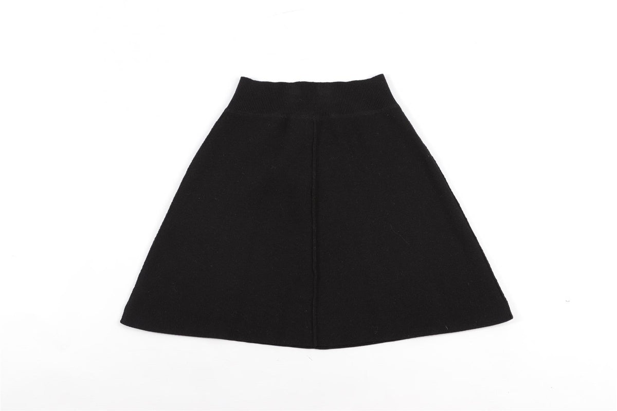 MORESI BLACK CASHMERE MINI SKIRT UK 6