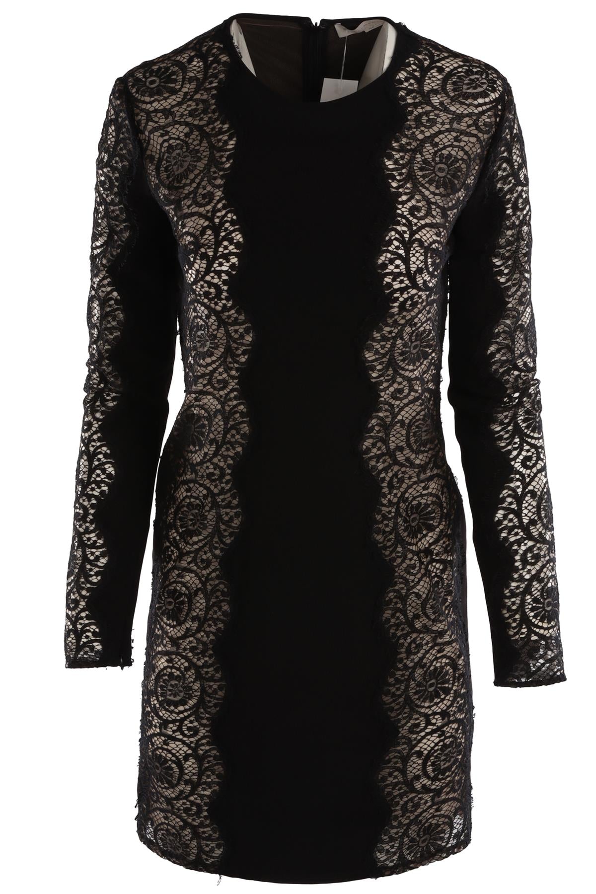 STELLA MCCARTNEY BLACK CREPE MIDI DRESS IT 40 UK 8