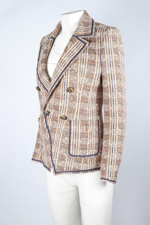 VERONICA BEARD MULTI TWEED BLAZER US 6 UK 10