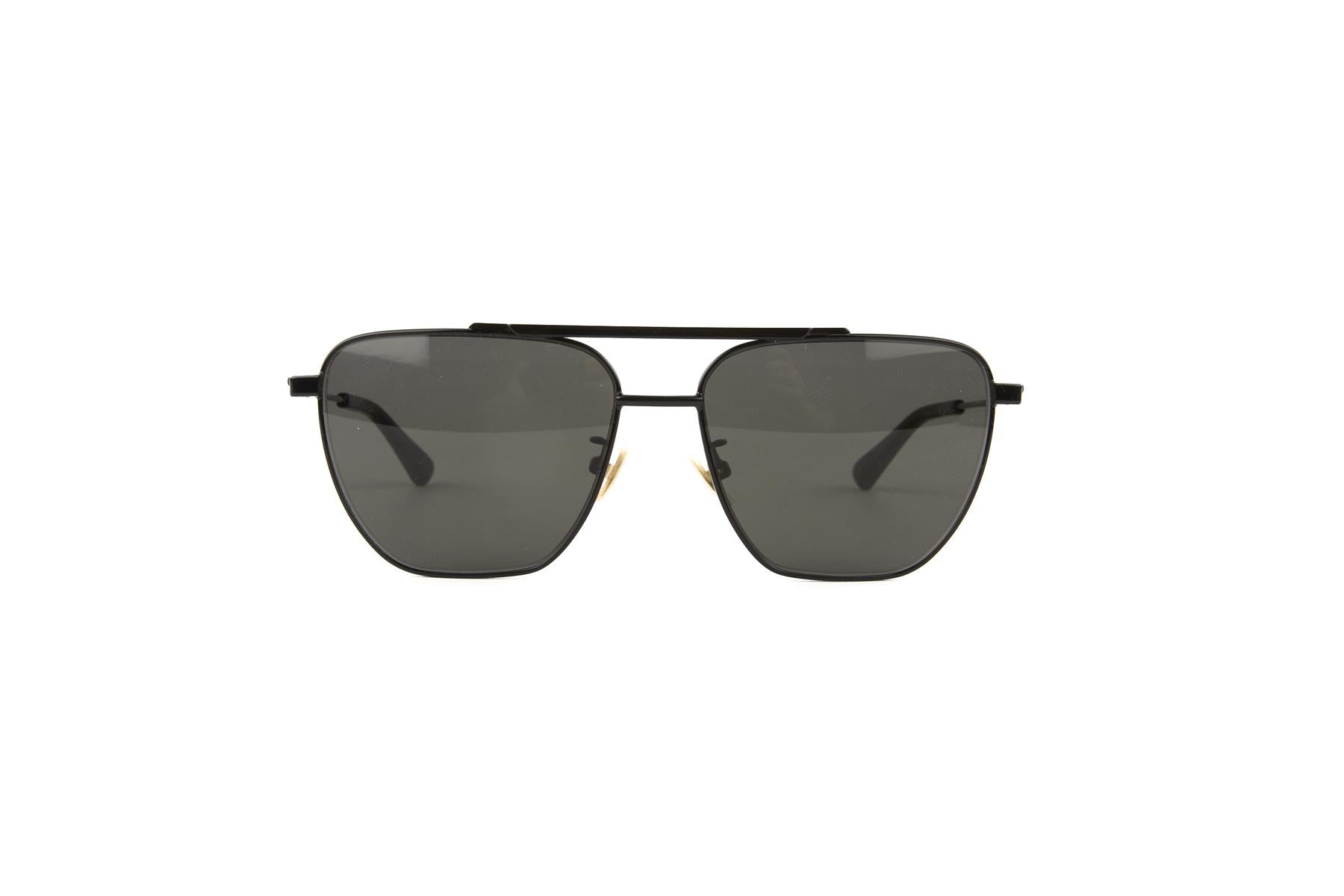 BOTTEGA VENETA BLACK D FRAME METAL SUNGLASSES
