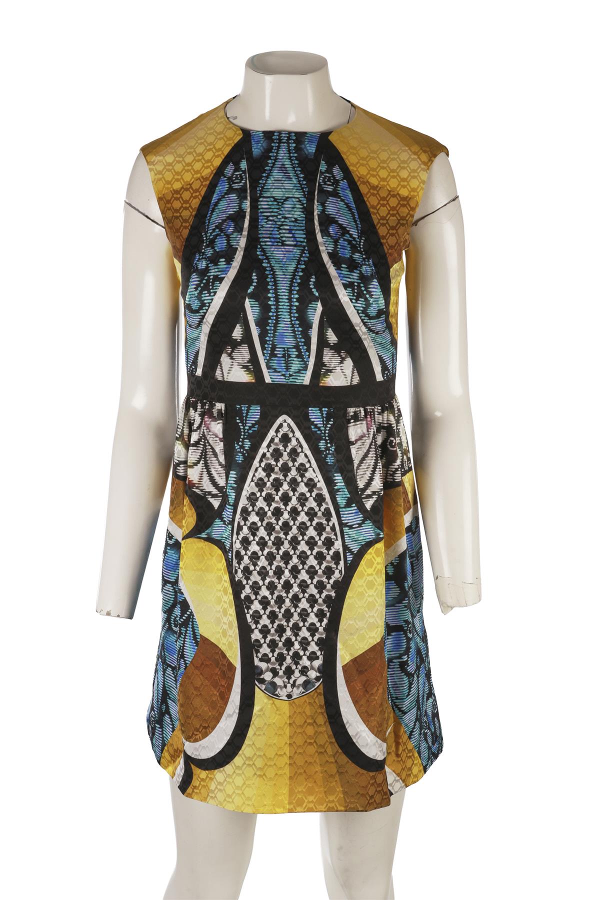 PETER PILOTTO MULTI SILK MINI DRESS UK 8