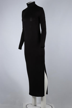 NINETY PERCENT BLACK JERSEY MAXI DRESS XSMALL