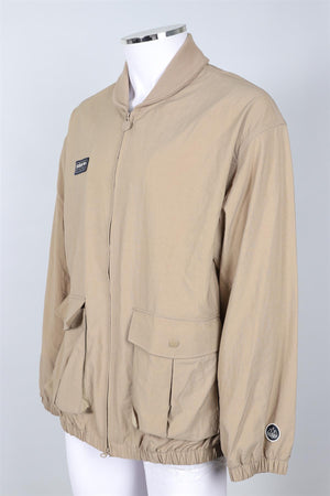 ADIDAS BEIGE MEN'S COTTON JACKET LARGE