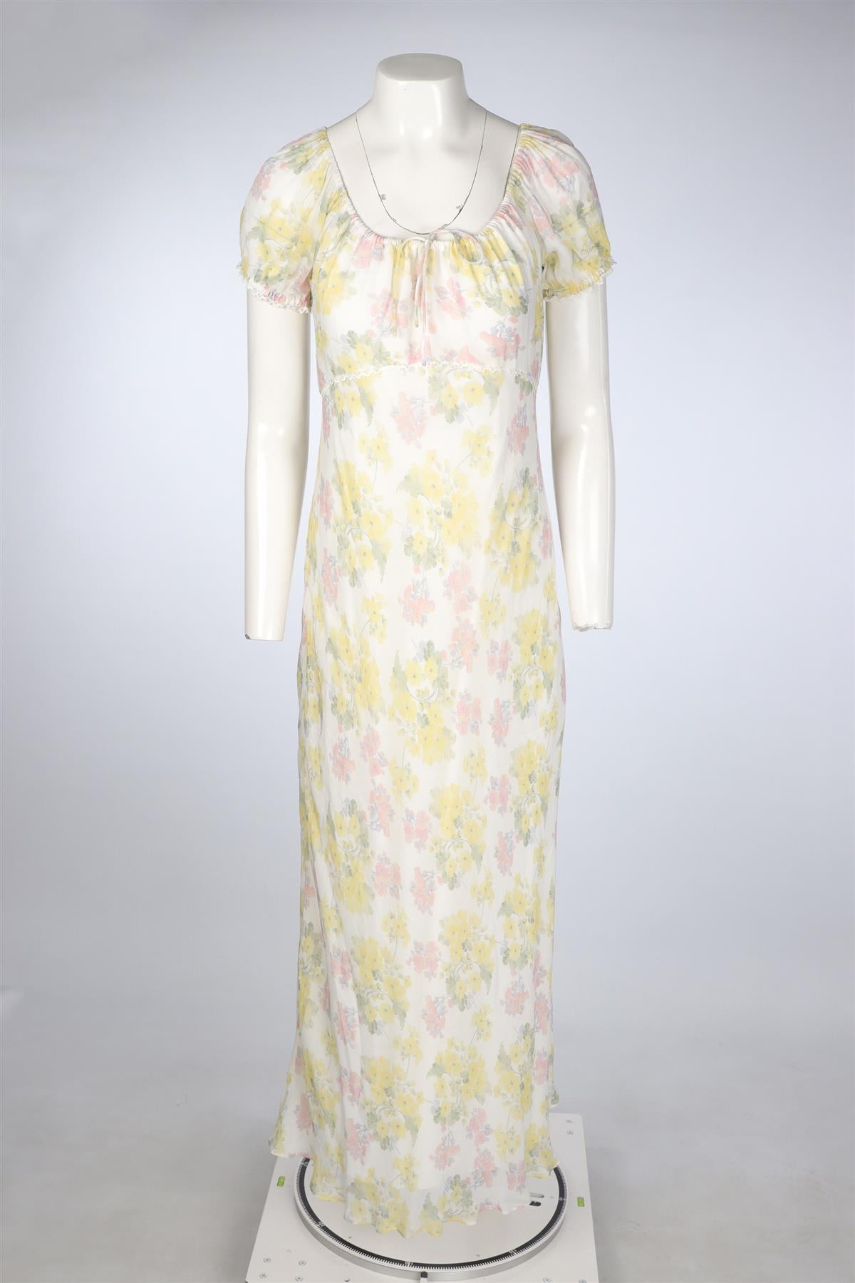 LOVESHACKFANCY MULTI SILK MAXI DRESS MEDIUM