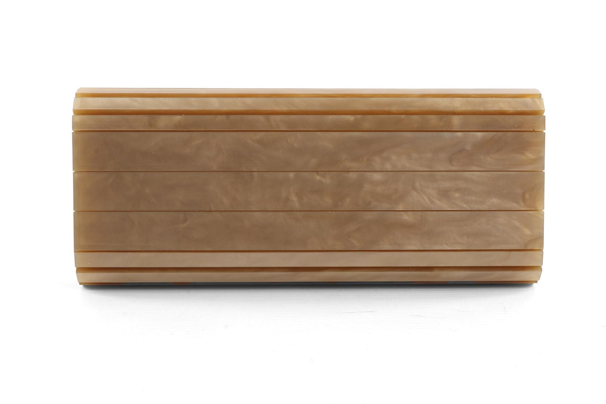 JIMMY CHOO GOLD ACETATE CLUTCH