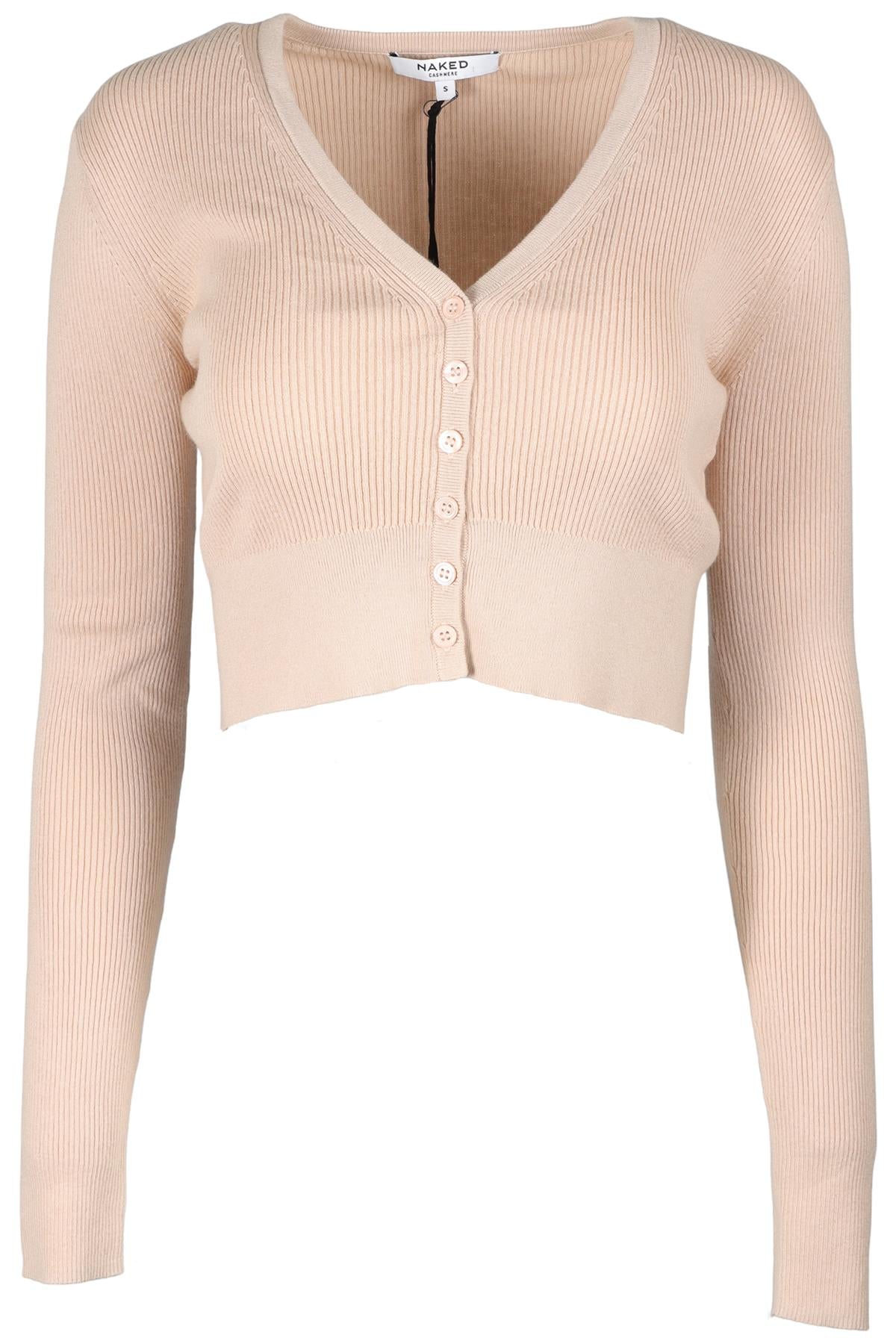 NAKED CASHMERE BEIGE COTTON CARDIGAN SMALL