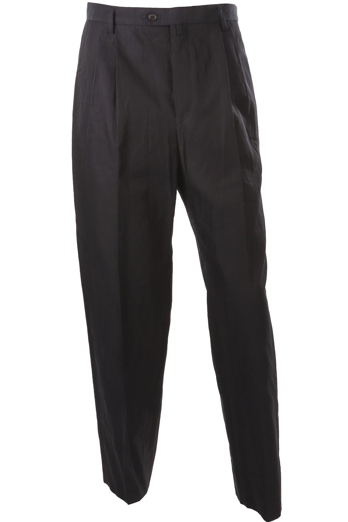 NAVY MEN'S COTTON STRAIGHT LEG PANTS