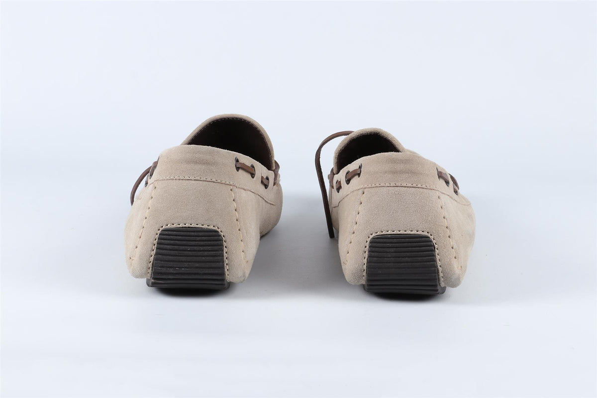 BOTTEGA VENETA GREY MEN'S INTRECCIATO SUEDE LOAFERS EU 44 UK 10 US 11