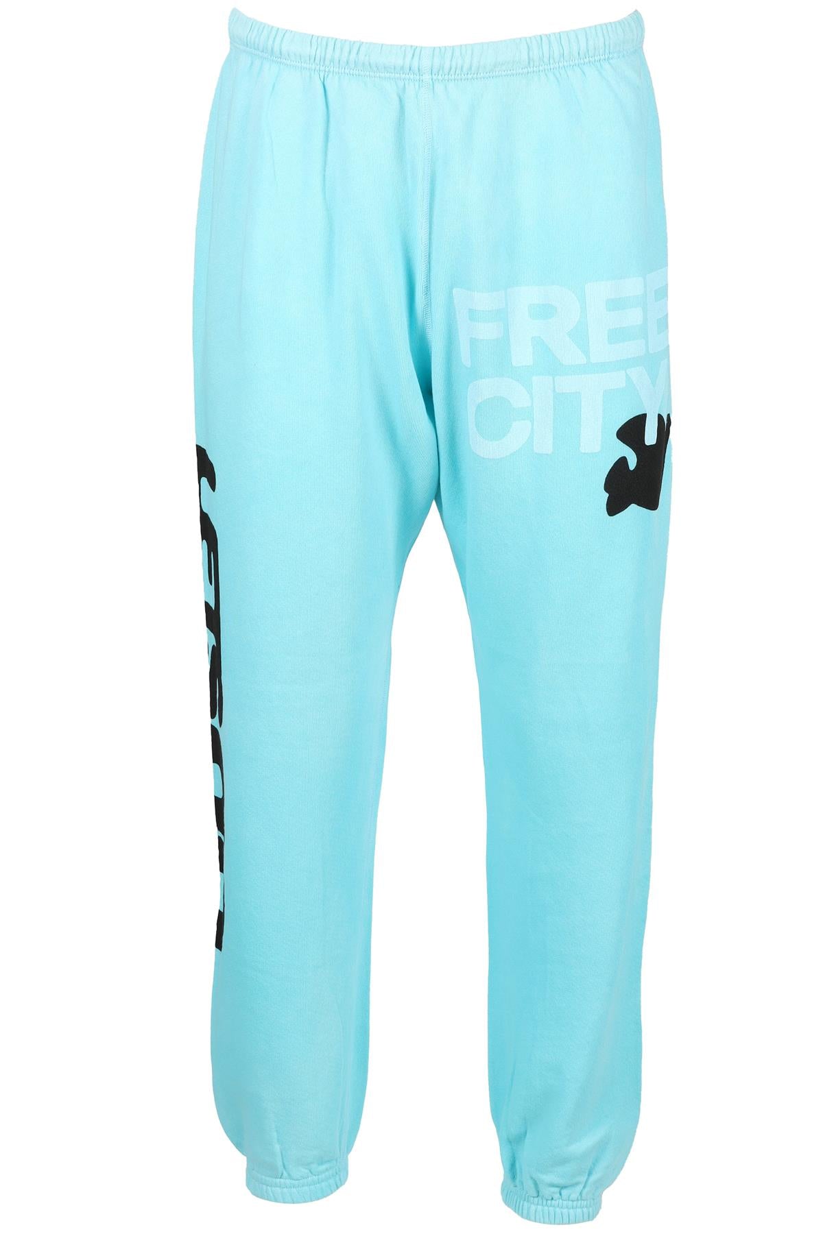 FREE CITY BLUE COTTON TRACK PANTS SMALL