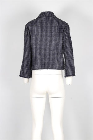 CHANEL NAVY 2010 WOOL JACKET FR 40 UK 12