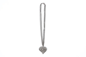 CHANEL GREY 2015 CC CHAIN NECKLACE