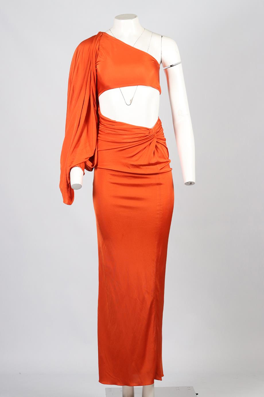 ATLEIN ONE SHOULDER JERSEY MAXI DRESS FR 36 UK 8