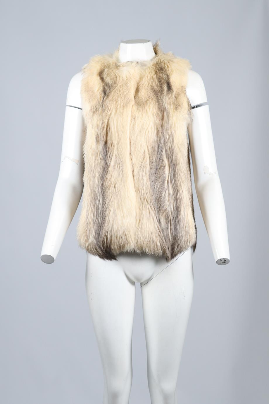 DEREK LAM FOX FUR GILET US 4 UK 8