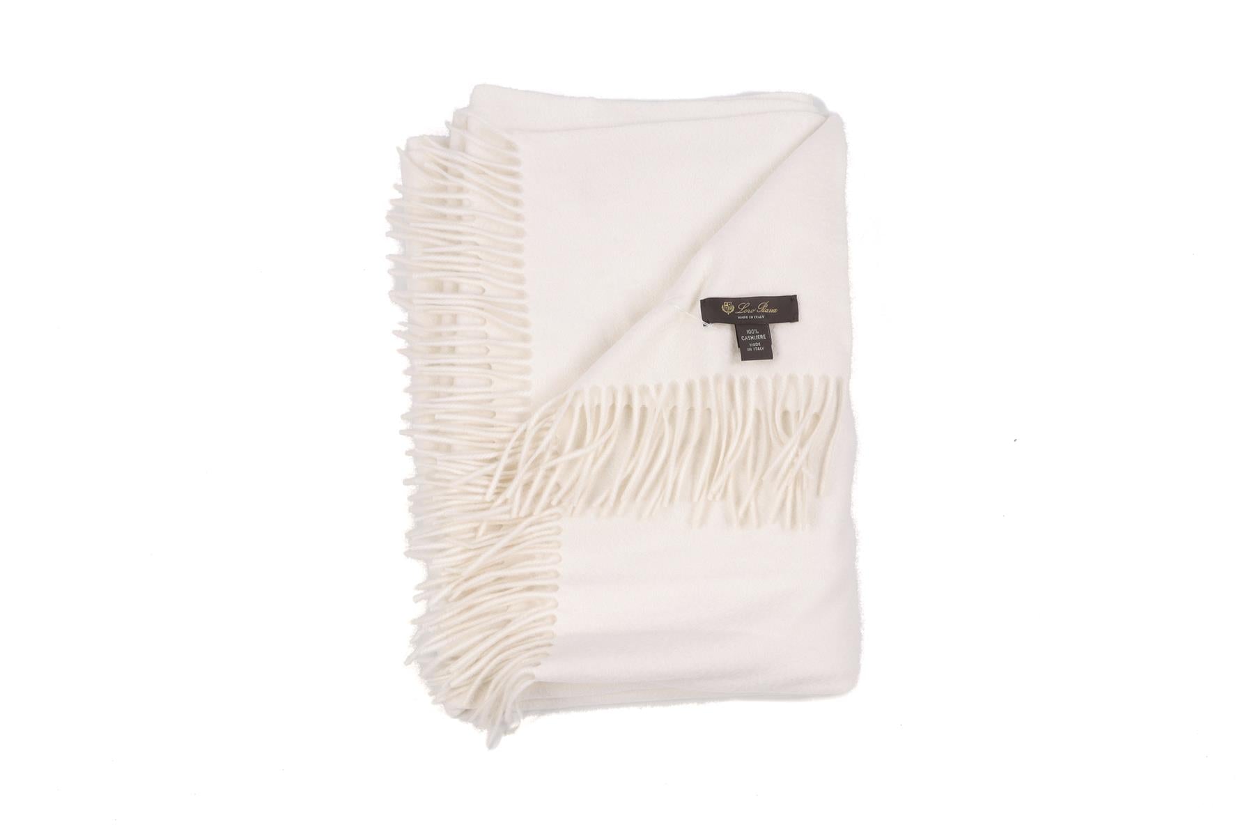 LORO PIANA IVORY CASHMERE SCARF