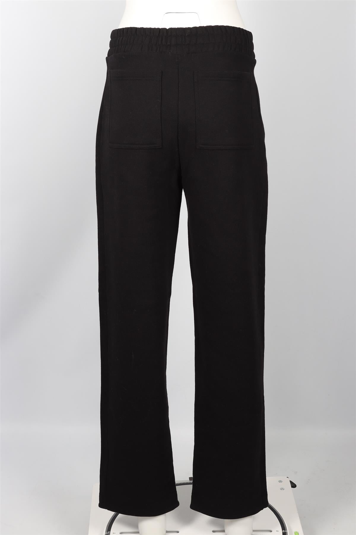 ME+EM BLACK COTTON BLEND STRAIGHT LEG PANTS UK 8