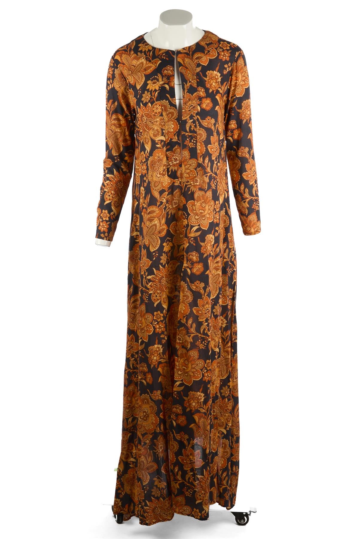 DODO BAR OR ORANGE COTTON MAXI DRESS SMALL
