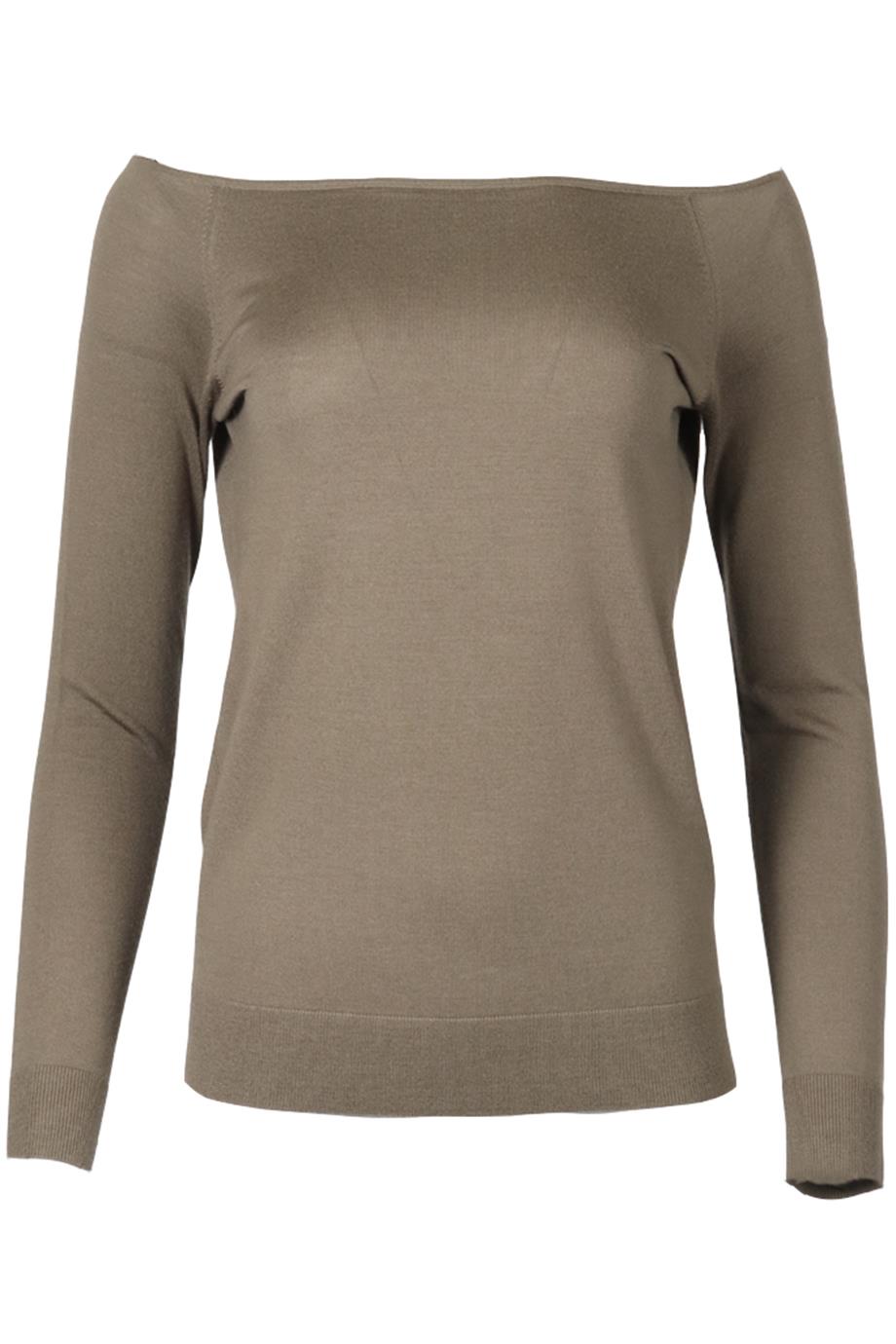 THEORY OFF THE SHOULDER WOOL TOP SMALL