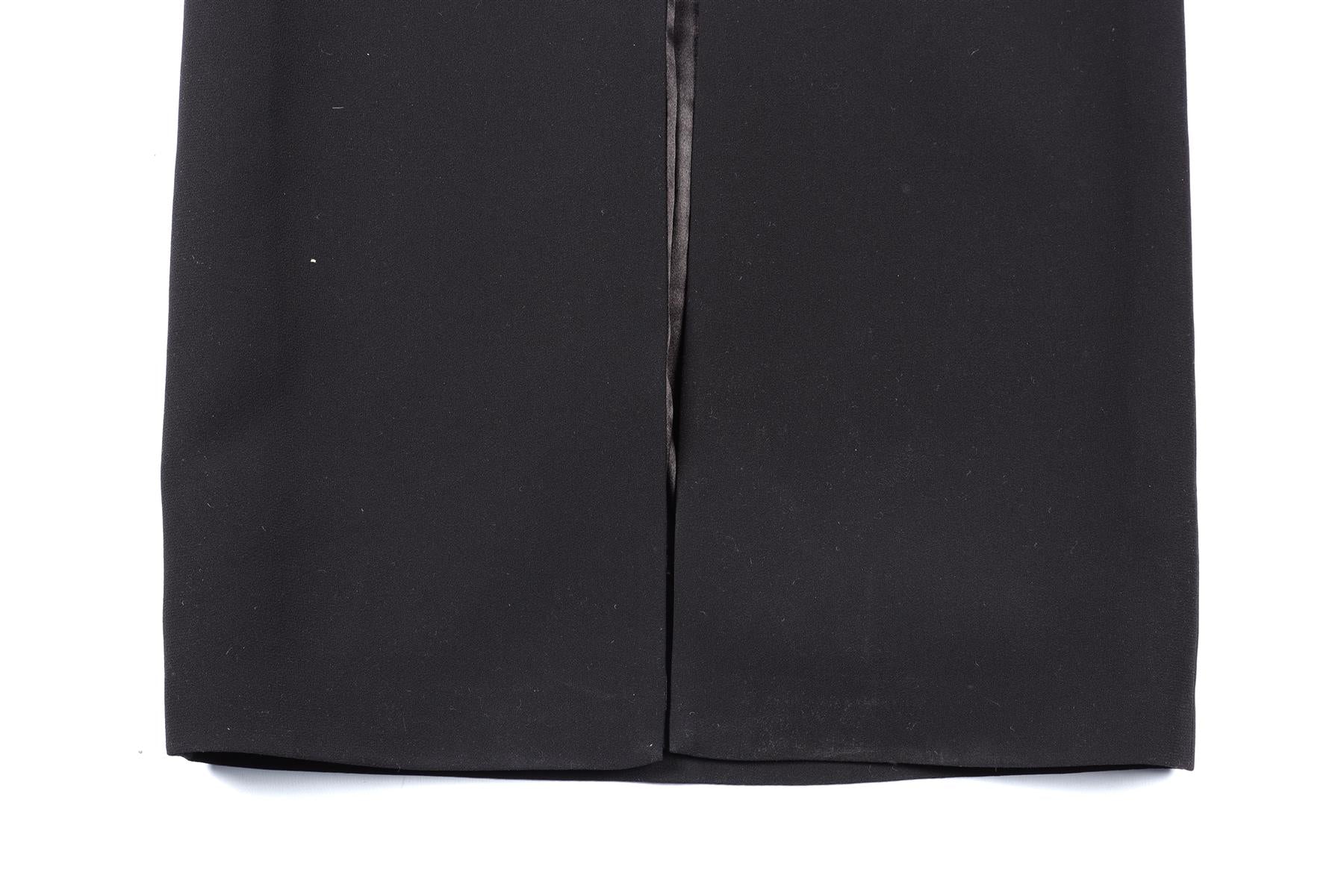 THE NEW ARRIVALS ILKYAZ OZEL BLACK CREPE MAXI DRESS FR 36 UK 8