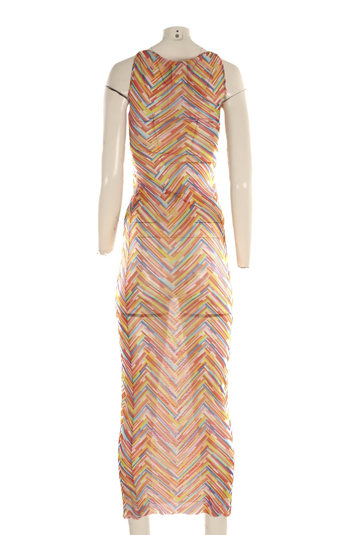 MISSONI MULTI MESH MAXI DRESS IT 36 UK 4