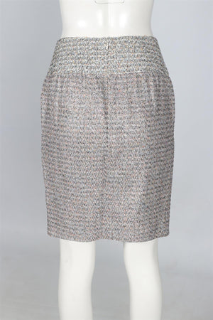 CHANEL MULTI 2009 COTTON SKIRT FR 42 UK 14